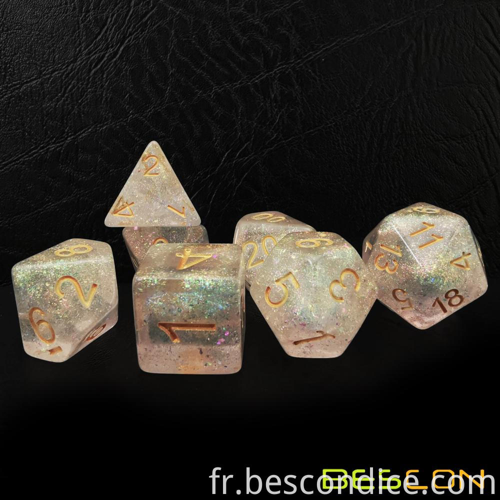 Glitter Inclusions Dice For Rpg Dungeons And Dragons 3